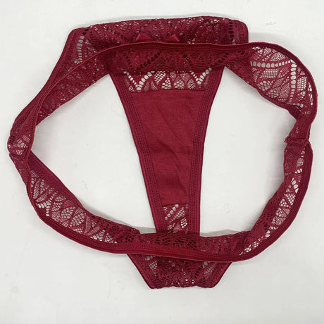 Ladies Sexy Lace Panties Women Thongs Breathable Low Waist Fashion G Strings Hollow Transparent Underwear Lingerie 5 pcs/lot