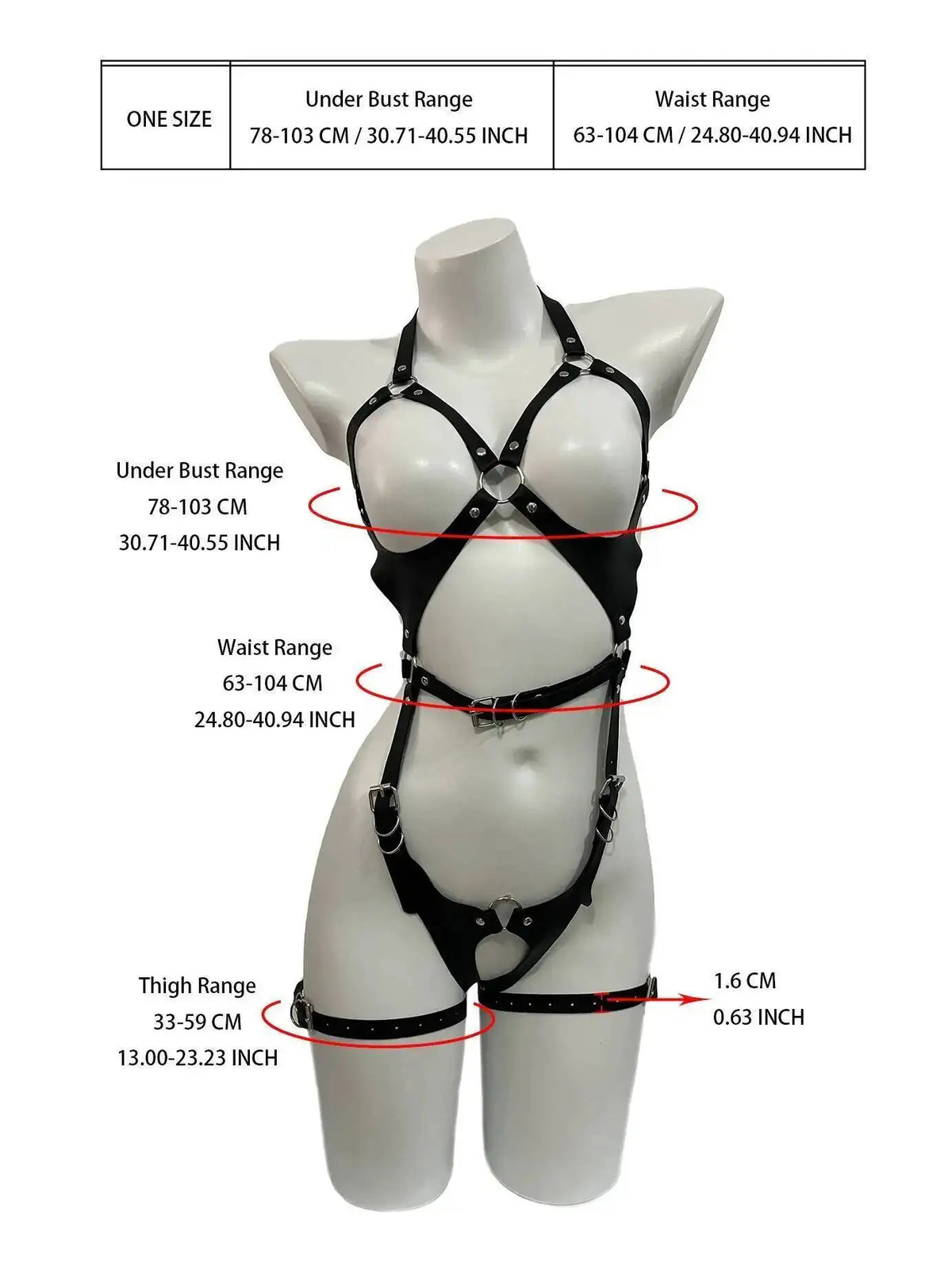 Women Sexy Harness Bondage Leather Lingerie Bdsm Bra Suspenders Leg Harness Goth Clothing Fetish Rave Garter Stocking 68YV