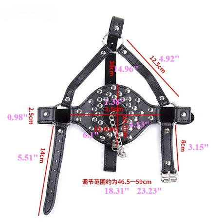 SM Harness Urinal Funnel Oral Enema Drool Mouth Plug Open Gag BDSM Penalty Mask Flirting Adults Erotic Games Gear