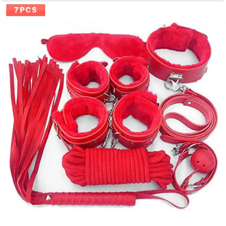 Exotic accessories BDSM 7-piece set of sex games Novelty bundled toys Handcuffs Eyessex Toys for Couples Lovers flirting toys
