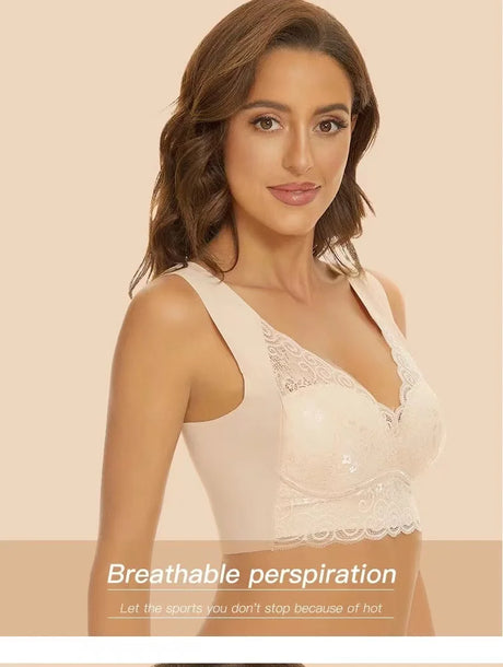 WomenBeautiful Back Bra Large Size Fat Mm Bra Gathered and Traceless Thin Cotton Strapless Underwear Without Steel Ring Vest