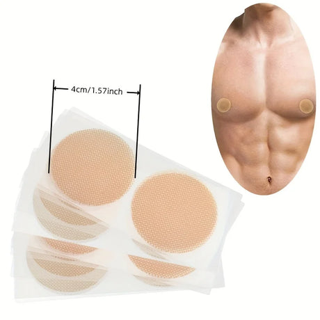 10/20/50/100/200-Pack Ultra-Thin And Soft Men'S Disposable Invisible Nipple Stickers, Mesh Fabric Chest Protectors, Suitable For