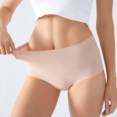 FINETOO 5Pcs Women's Panties Seamless Underwear Invisibles Briefs High Waist Full Coverage Breathable Moisture Wicking Underpant