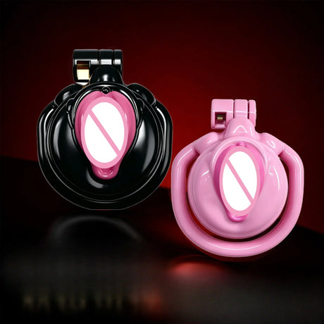 New Sissy Simulation Vagina Cock Cage Stainlesswith 4 Penis Rings Chastity Lock Man Chastity Belt Man's Sex Products Sex Toy 18+