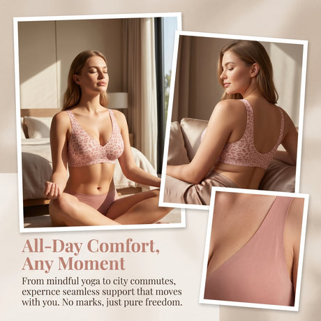 5Pcs Solid Color Seamless Wireless Bra, Full Coverage Push Up Bralette Anti-Sagging Breathable Soft Thin Cup With Adjustable Straps For Sports Yoga Daily Wear