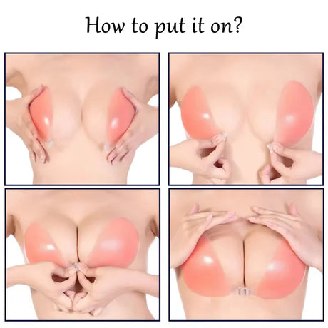 Lift Up Silicone Bra Invisible Push Up Sexy Strapless Bra Adhesive Backless Breast Enhancer Women Sticky Wedding Bikini Bras
