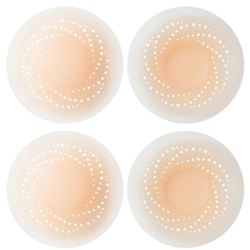 Reusable Breathable Nipple Cover Anti Convex Point Silicone Chest Pad Invisible Seamless Sticky Bra Summer Ultra Thin Breast Pad