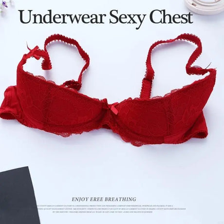 Women's Balconette Bra 1/4 Cup Padded Push Up Bra Lingerie Underwire Sex Lace Underwire Bra Shelf Bra Brassiere Gifts