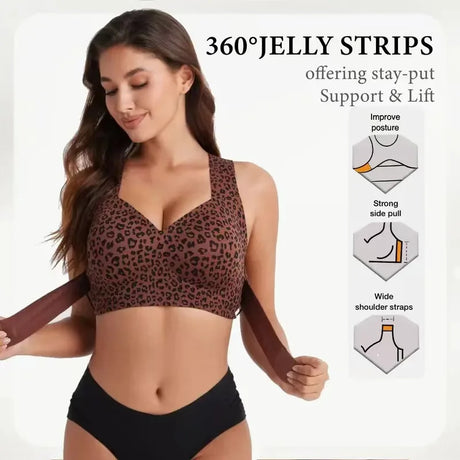 Women's Posture Correction Bras Seamless Wireless Push Up Bralette with Cross Back Support Female Lingerie