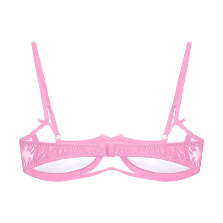 Womens Lingerie Open Breast Bras Wet Look Patent Leather Sexy Open Chest Quarter Cup Brassier Strappy Underwired Bra Underwear