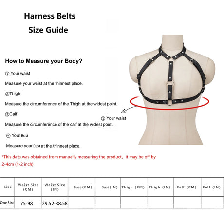 Fashion Belt Street Style Chest Harness Belt Suspenders for Women Decoration Punk Rock Leather Belt Gothic Clothing Accessories