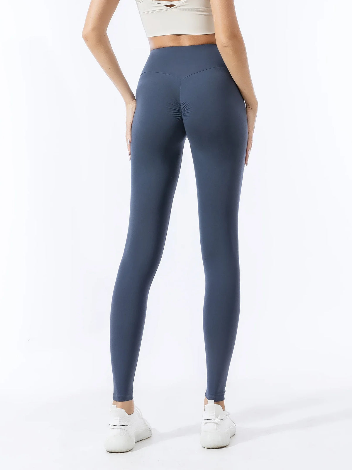 Women's Yoga Pants High Waist Tummy Control Butt Lifting Workout Leggings for Running Pilates Naked Sensation Peach Booty