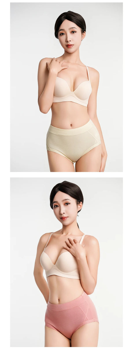 3Pcs Women's Cotton High Waist Panties Underwear Female Large Intimate Lingerie Briefs Woman Underpants Panty Panti New 2025