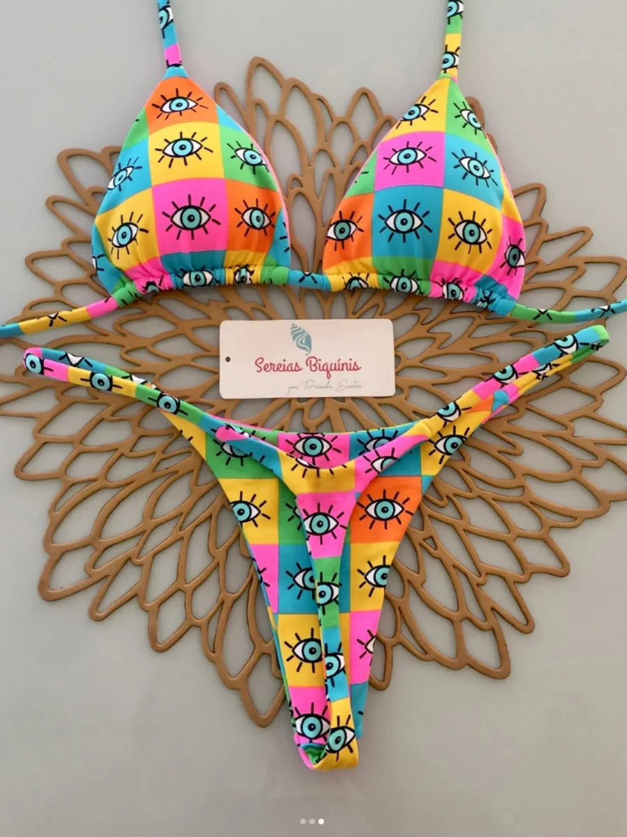 Micro Bikinis Women Swimsuit New Sexy Swimwear Halter Bikini Set Brazilian Biquini Female Thong Beachwear Party Wear