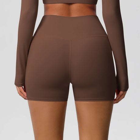 Solid Color Yoga Pants With Pockets Quick Drying High Waisted Gym Push Up Yoga Shorts for Woman Breathable Workout Fitness Short