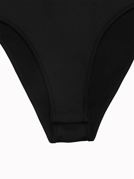 Benuynffy Black V-neck Long Sleeve Bodysuit Women's Sexy See Through Lace Bodys for Women Slim Fit One Pieces Tight Body Top