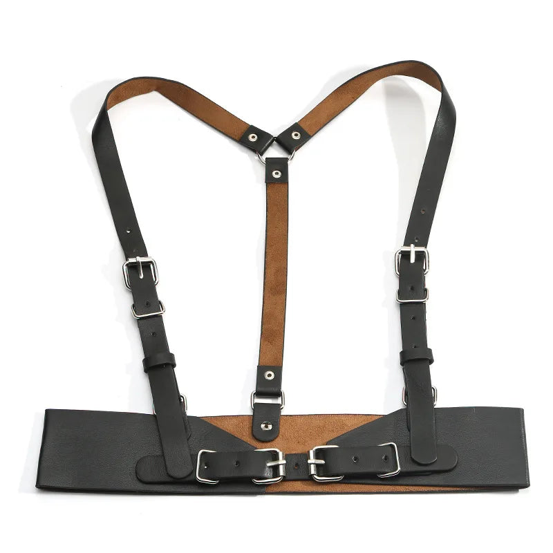 Underbust Corset Top with Strap Punk Harness Belt Leather Suspender Belt Belts for Women