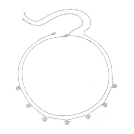 Classic Retro Cute Butterfly Waist Belly Chain for Women Summer Beach Sexy Simple Body Chain Vacation Jewelry Accessories Gift
