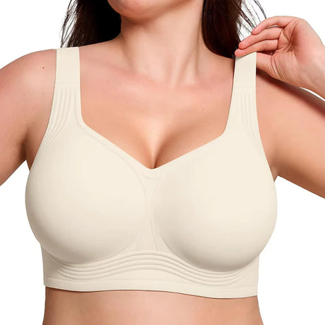 5Pcs Solid Color Seamless Wireless Bra, Full Coverage Push Up Bralette Anti-Sagging Breathable Soft Thin Cup With Adjustable Straps For Sports Yoga Daily Wear