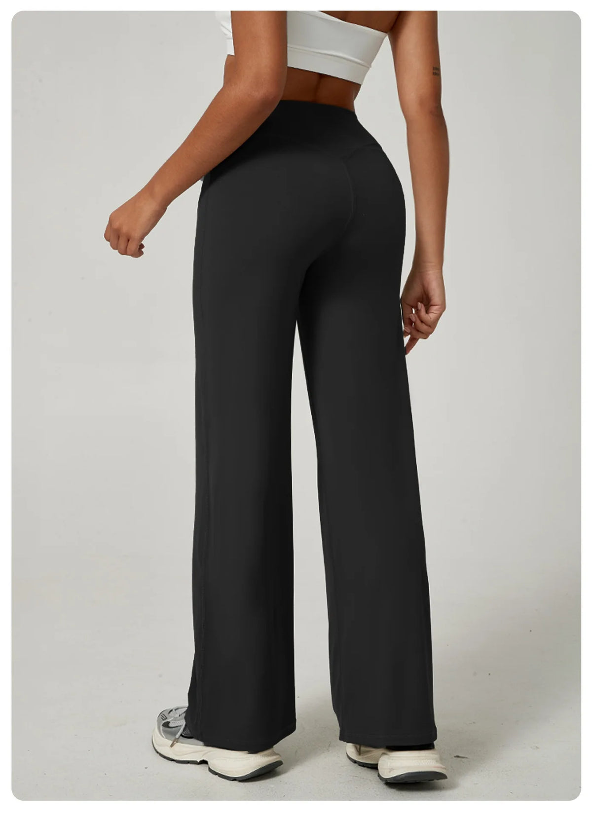 DFXEN LOGO New Women Wide Leg Yoga Pants High Waist Butt Lift Loose Fitness Gym Workout Flare Leggings Casual Sports Trousers