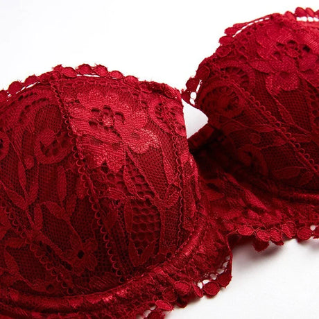 New Women Bras Sexy Lace Half Cup Push Up French Style Lingerie Soft Deep V Top Breathable Back Closure Thin Bralette Ropa Mujer