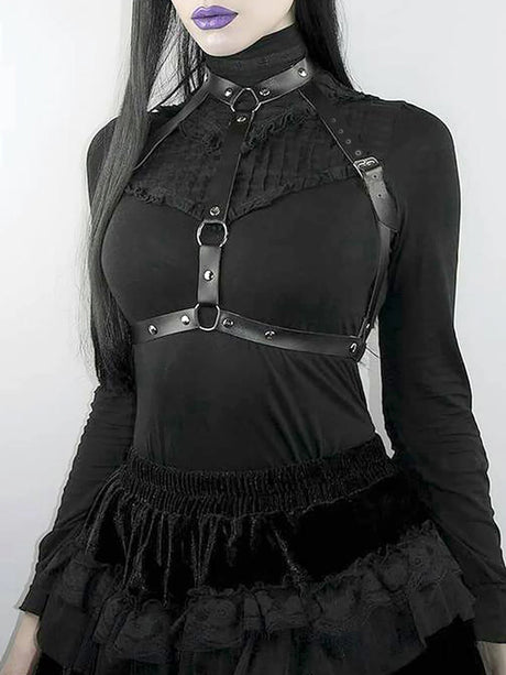 Fashion Belt Street Style Chest Harness Belt Suspenders for Women Decoration Punk Rock Leather Belt Gothic Clothing Accessories