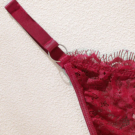 Delicate Sexy Lingerie Panties Set With Steel Ring Push Up Bras Intimates Clothing Lace Underwear Women Ultra-thin Bra Thong