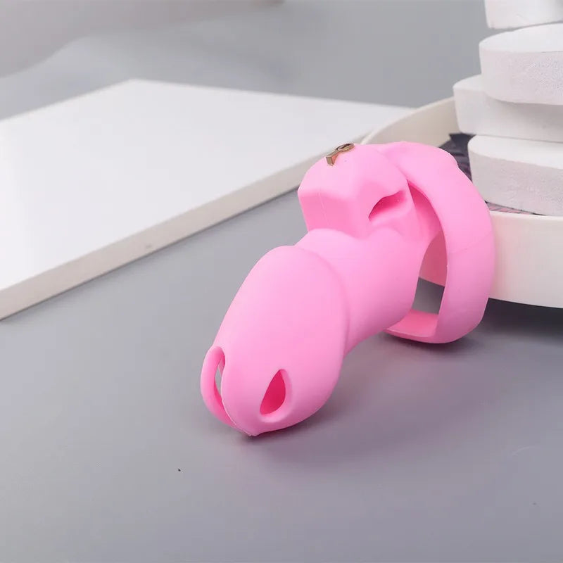 Silicone Chastity Cage BDSM Male Penis CB Lock Gay Pornographic Urethral Wearable Device Masturbator Sex Toys Sexy Accessories