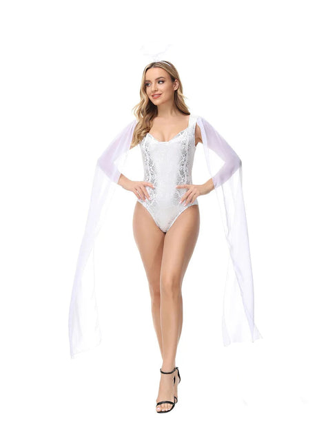 Sexy White Angel Cleopatra Halloween Costume 520 Valentine's Day Performance Dress