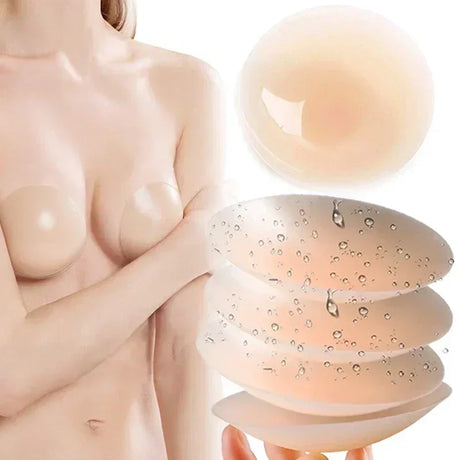 2pcs New Women Invisible Nipple Cover Stickers Self-adhesive Chest Breast Petals Silicone Lift Up Paddings Reusable Patch Bra