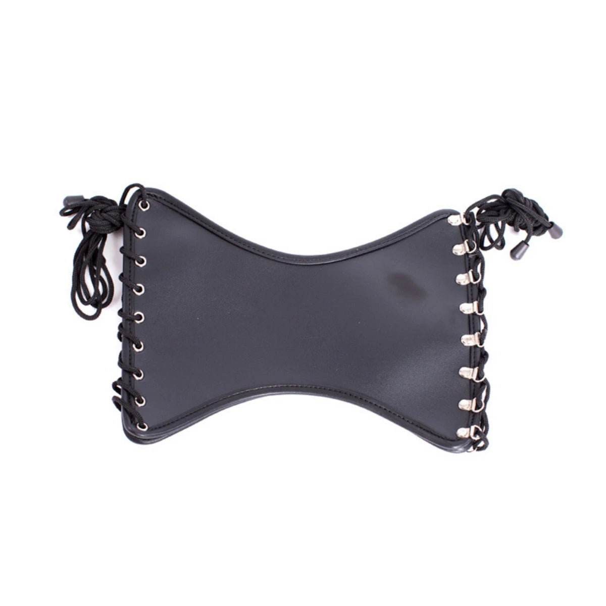 Waist Training 24cm Front Length Tight Lacing Korset for Women Black Leather Underbust Corset Body Shaper