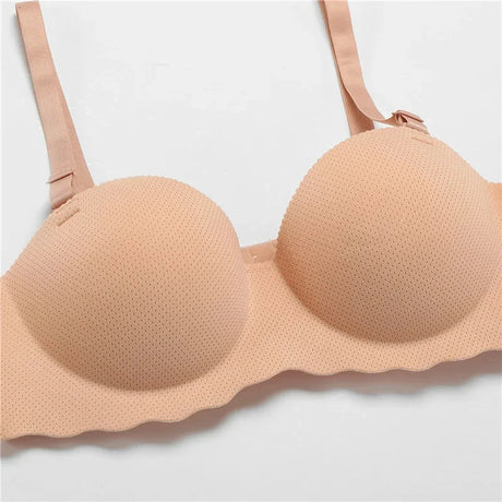 Women's Small Chest Underwear Seamless Push Up Bras Wireless Bralette Detachable Straps Breathable Brassiere Backless Lingerie