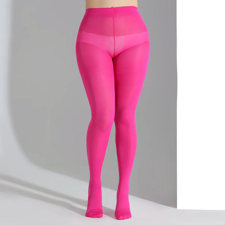 A Fashionable Plus Size Versatile Slim Oversized Breathable Solid Color Nylon Elastic Plus Size Pantyhose