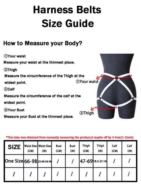 Pu Leather Thigh Waist Harness with Handcuffs, Adjustable Butt Belt Hip Straps BDSM Bondage Set, Fetish Restraint Role Play Gear