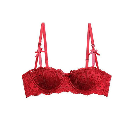New Women Bras Sexy Lace Half Cup Push Up French Style Lingerie Soft Deep V Top Breathable Back Closure Thin Bralette Ropa Mujer