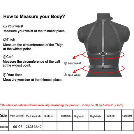 Fashion Belt Street Style Chest Harness Belt Suspenders for Women Decoration Punk Rock Leather Belt Gothic Clothing Accessories