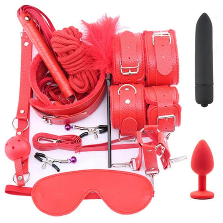 SM Sex Products BDSM Bondage Set Handcuffs Anal plug Tail Whip Gag Vibrat Adult Toys Exotic Accessories Sex Toys for Couples