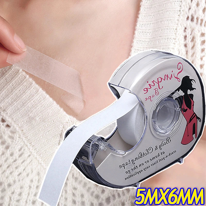 Double Sided Body Tape Self-Adhesive Bra Clothes Dress Shirt Secret Sticker Clear Lingerie Tape Anti-naked Invisible Chest Patch