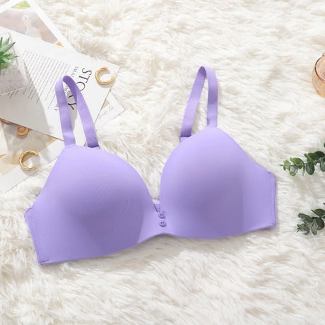 Seamless Wireless Bra Women Comfort Ice Silk Push Up Underwear 3/4 Cup Daily Lingerie Bralette Plus Size