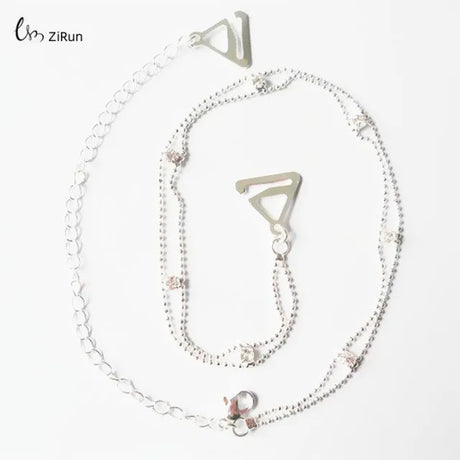 Detachable Rhinestone Metal Bra Strap for Women, Non-Slip Invisible Adjustable Crystal Shoulder Straps,Lingerie Accessories Gift