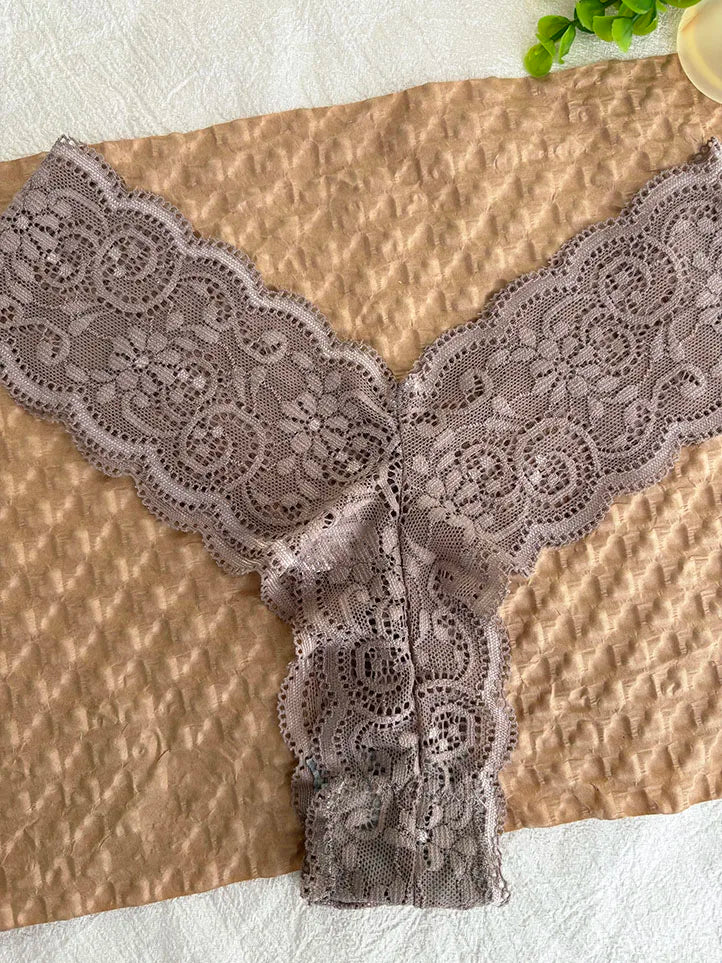 Personalized Text Custom Thong Customization Name Crystal Letters Panties Sexy Lace Underpants for Woman Wife Girlfriend Gift