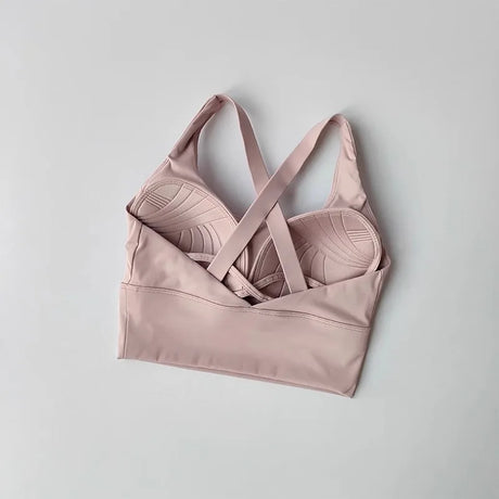 Women's Shock-Absorbing Yoga Sports Bra Summer Fitness Gathered Breasts Accessory Breathable Comfortable Yoga Sports Bra