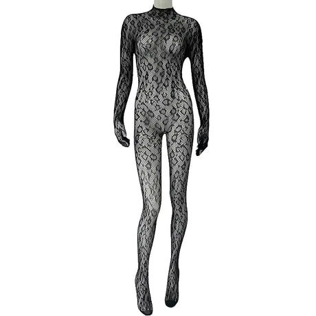 Sexy Leopard Bodysuit Women Lingerie Babydoll Underwear Chemises Exotic Apparelt Costumes Sexy Body Stocking Fishnet Bodysuit