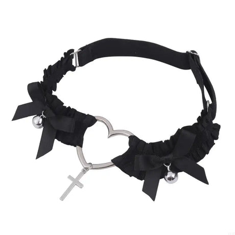 Y1AC Garter Belt for Cross Pendant Bowknot Leg Ring Thigh Sexy Harajuku