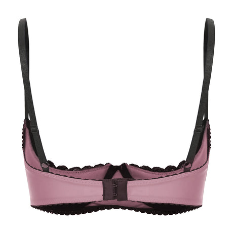 Women Sexy Open Cups Bra Exposed Nipples Lingerie Tops Adjustable Straps Underwire Lace Push Up Brassiere Underwear Nightwear