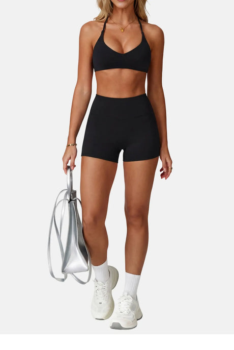 Sports Bra High Support Women Gym Underwear Push-up Back Cross Yoga Crop Top Running Workout Fitness Pilates Solid Color
