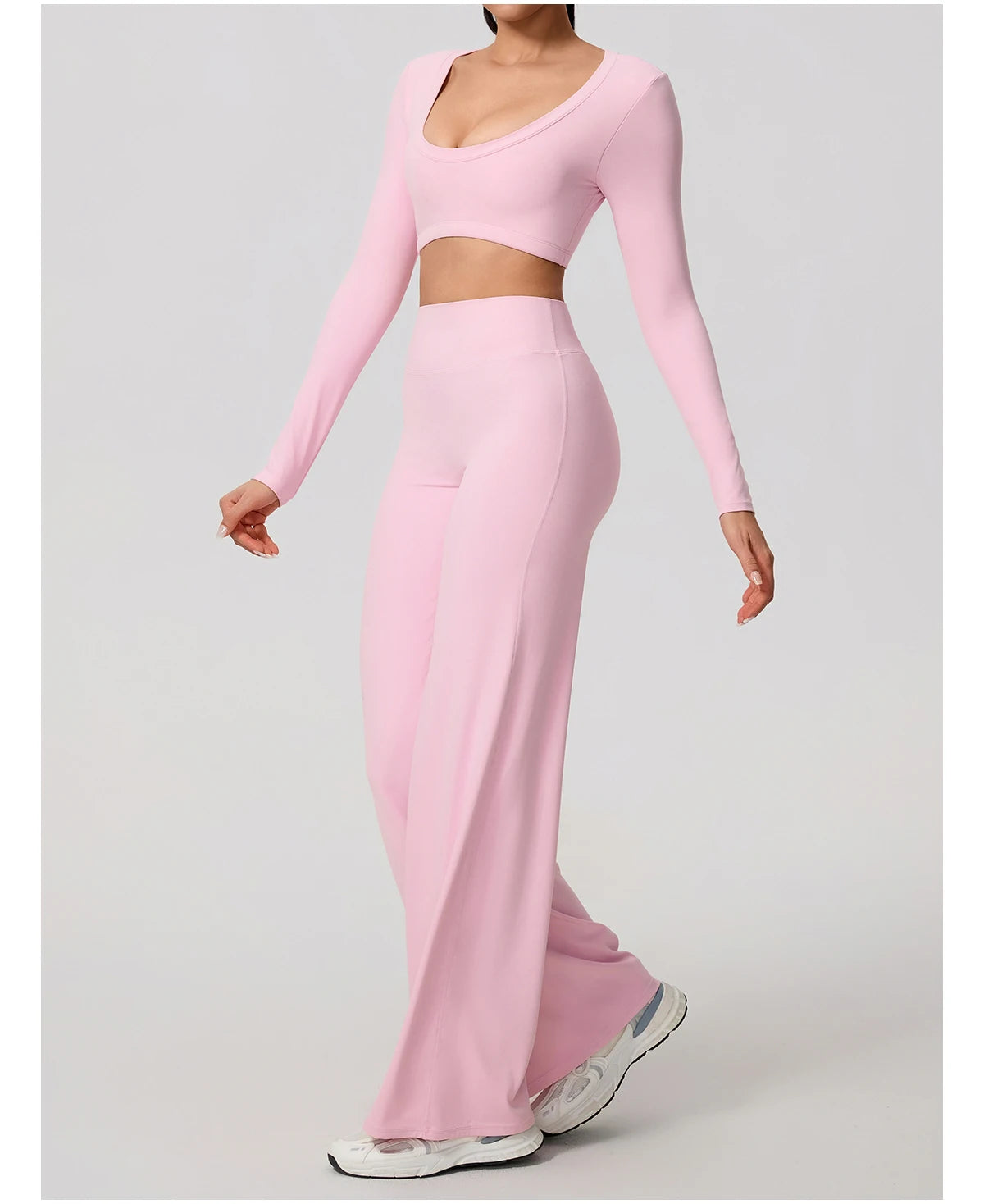 New Summer High Waist Wide-Leg Yoga Joggers Women's Autumn Casual Outdoor Sweatpants Female Straight Tracksuit Bottoms