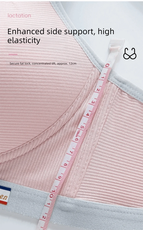 Pure Cotton Double Button Breastfeeding Bra Soft Comfortable Seamless Breathable Maternity Bra Anti Sagging No Underwire