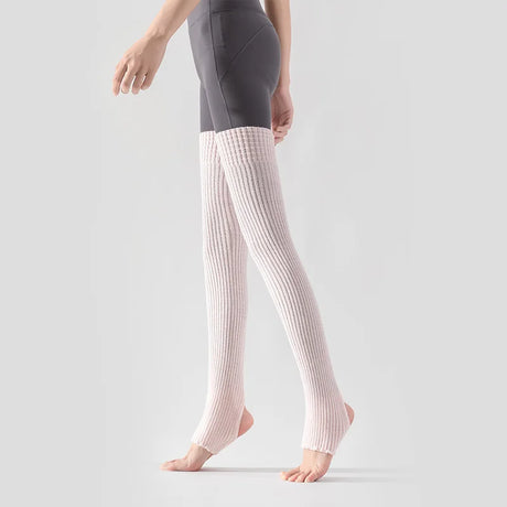 Women's Yoga Thigh-high Leg Warmers with Leg Protection, Long Tube Leg Coverings, Foot-stretching Knee-length Socks