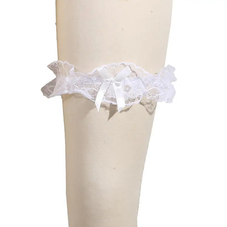 Women Sexy Lingerie Lace Floral Garter Belt Bowknot Leg Loop Wedding Garters Bridal Cosplay Fashion Stocking Ring For Ladies